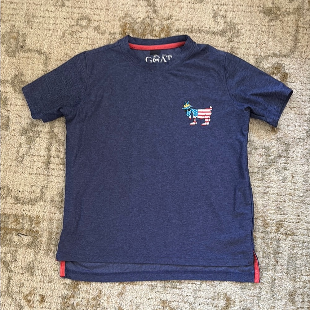 Blue Short Sleeve GOAT USA tee